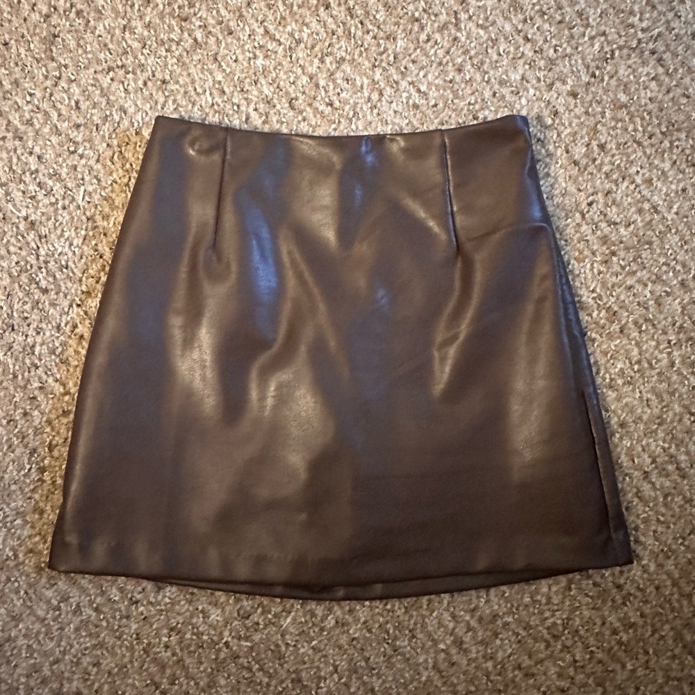 Abercrombie and Fitch Vegan Leather Skirt (with skort under)
